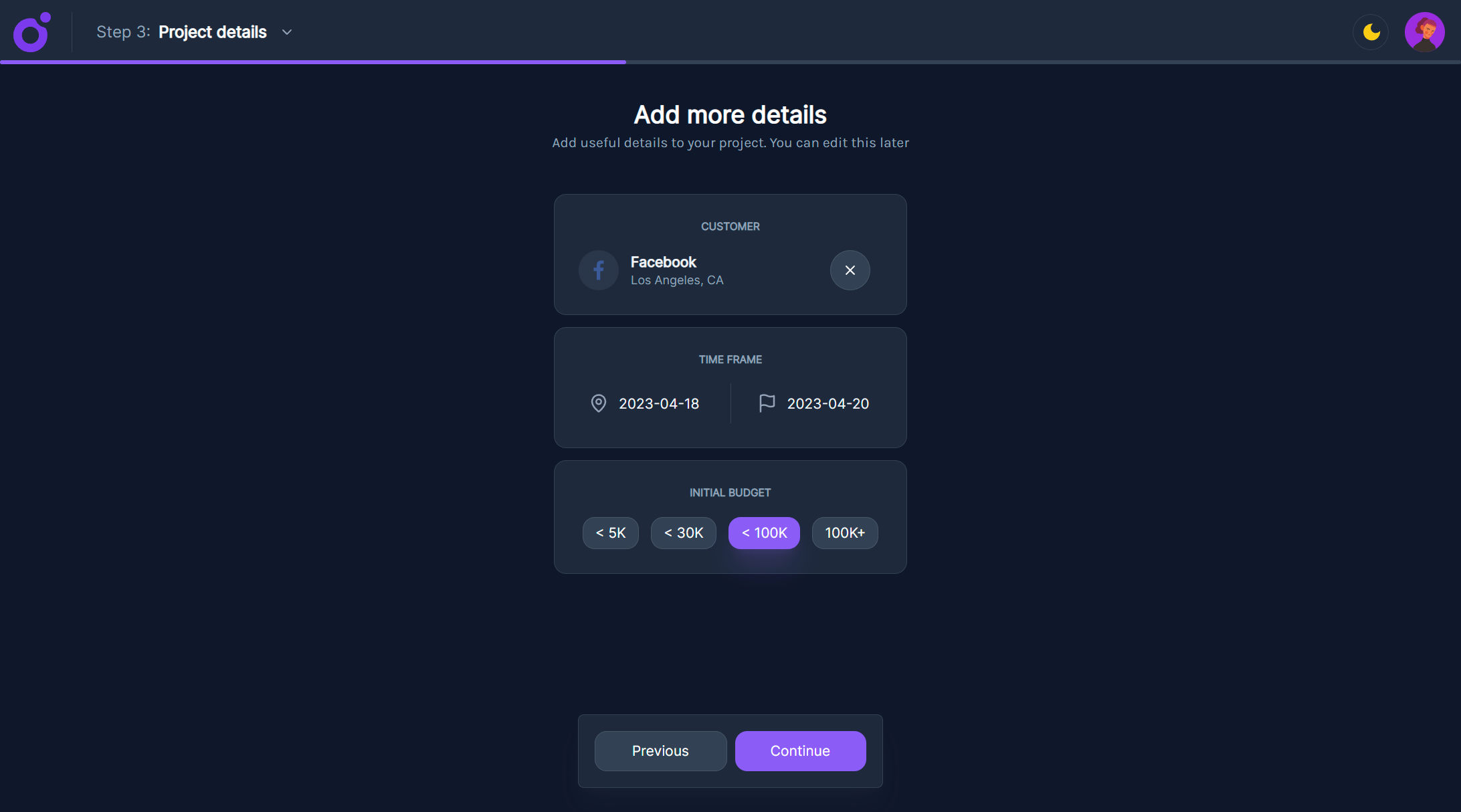 Tairo - Wizard — Step 3