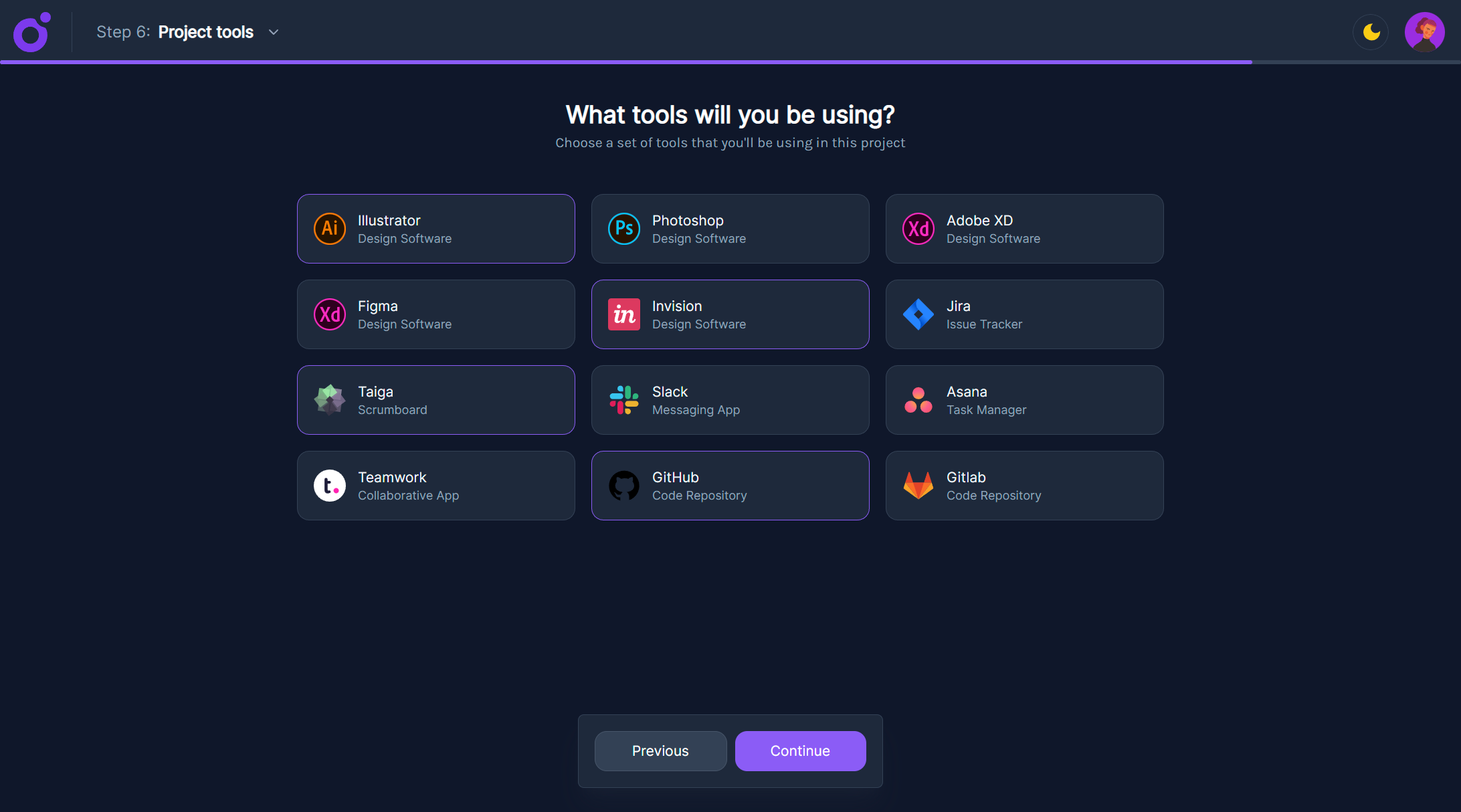 Tairo - Wizard — Step 6